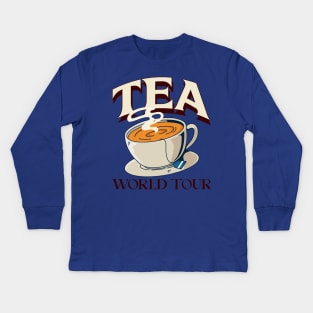 Tea World Tour Tea Lovers Kids Long Sleeve T-Shirt